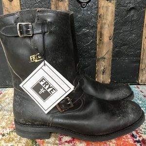 Men’s Frye NEW Stone Engineer Boots Black 11.5